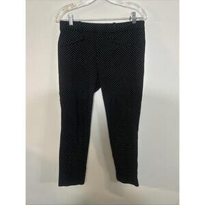 Gap Polka Dot Skinny Ankle Pants Black Size 6